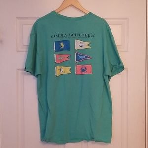 Teal Nautical Flag Simply Southern Shortsleeve